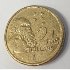 AUSTRALIA 2008 . TWO 2 DOLLARS COIN . ERROR . SLIGHTLY OFF CENTRE